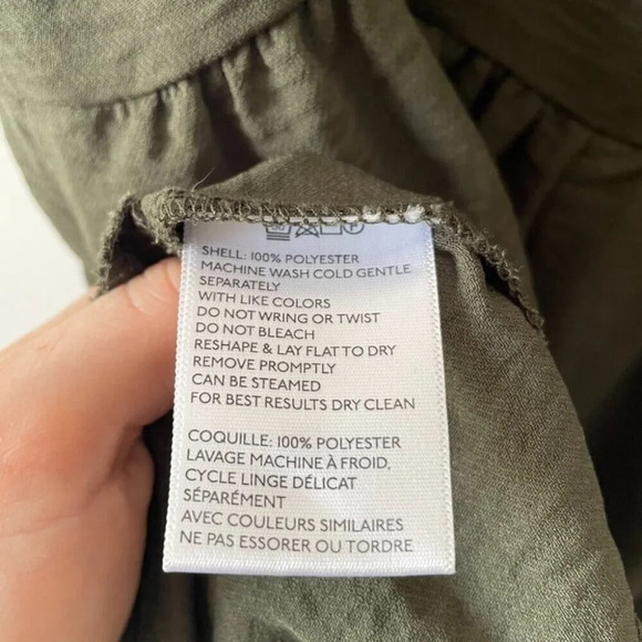 Urban Outfitters UO Tie-Strap Frock Romper Jumper Army Green  Size Small - Picture 12 of 12